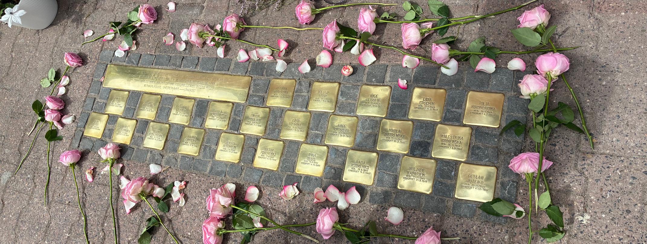 Stolperschwelle Blumen